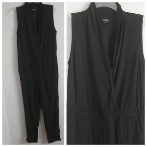 Loft black sleeveless jumpsuit